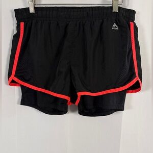 RBX Performance Black and Red Athletic Running Women Shorts Size M